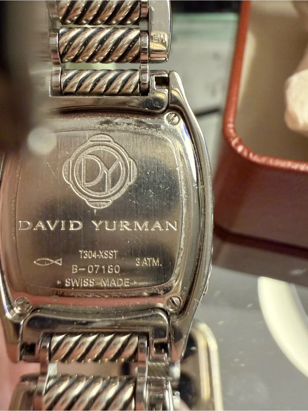David Yurman Women's Diamond Bezel Watch Silver Cable Link